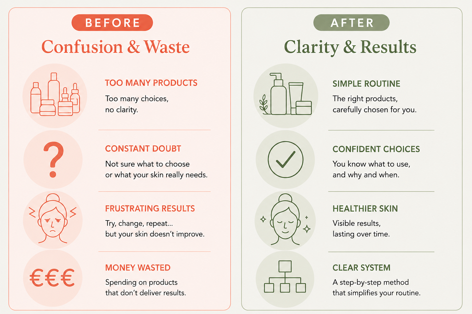 Before and after the protocol